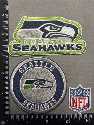 LOT OF 3 SEATTLE SEAHAWKS IRON ON EMBROIDERED PATCH