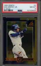 1998 Zenith Z-Gold #2 Ken Griffey Jr. MARINERS  #/100 PSA 8 🔥TRUE PACK ISSUED🔥