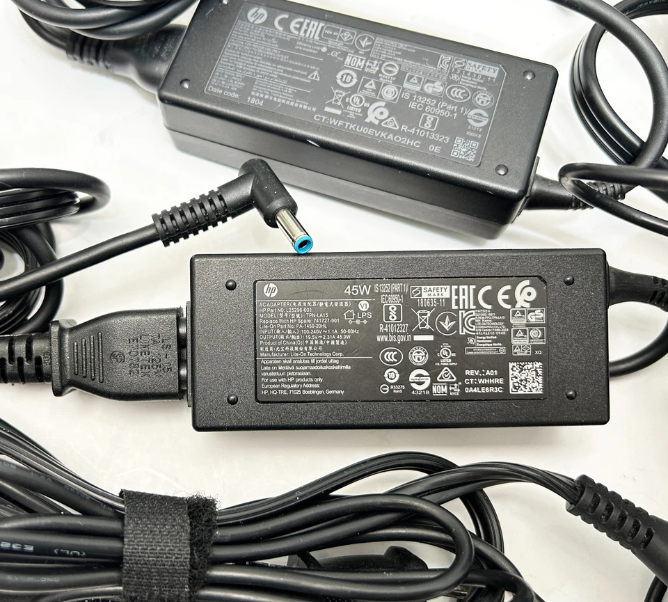 LOTE DE 6 cargadores originales para portátiles HP Lenovo puntas azules, 1 tipo C, 19,5 V, 20 V Foto 3 de 4