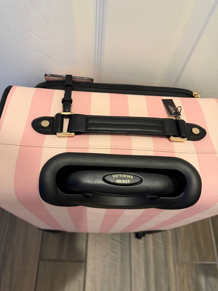Victoria's Secret Pink Stripe Luggage Travel Set Suitcase & Case