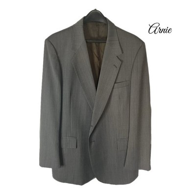 VTG ARNIE Arnold Palmer Suit Blazer 46R W41 Poly Wool Blend Tailored in USA