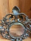 Antq.OvalCast Iron Gold Easel Picture Frame Scroll Baroque Victorian Rococo #136 — photo 4