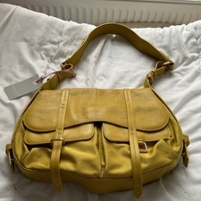 Radley Grosvenor Medium Leather and Polyester Shoulder Bag Yellow
