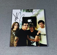 FALL OUT BOY PETE WENTZ PATRICK STUMP JOE TROHMAN & ANDY HURLEY SIGNED 8X10 COA
