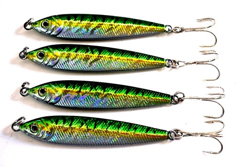 Señuelos para peces de agua salada de caballa verde plantillas de metal mega cebo vivo de 1 a 10 piezas 6,5 oz - Imagen 5 de 5