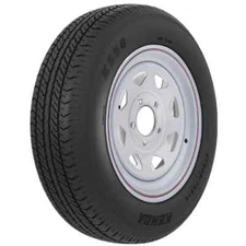 eCustomrim Radial Trailer Tire On Rim 205/75R15 15 5 Lug Wheel White Modular