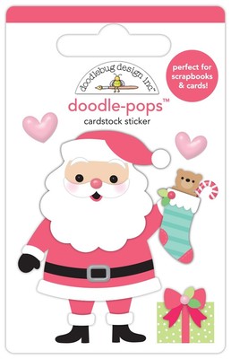 Doodlebug Doodle-Pops 3D Sticker-Jolly St. Nick, Tinsel Time 5A002HKT-1GK34