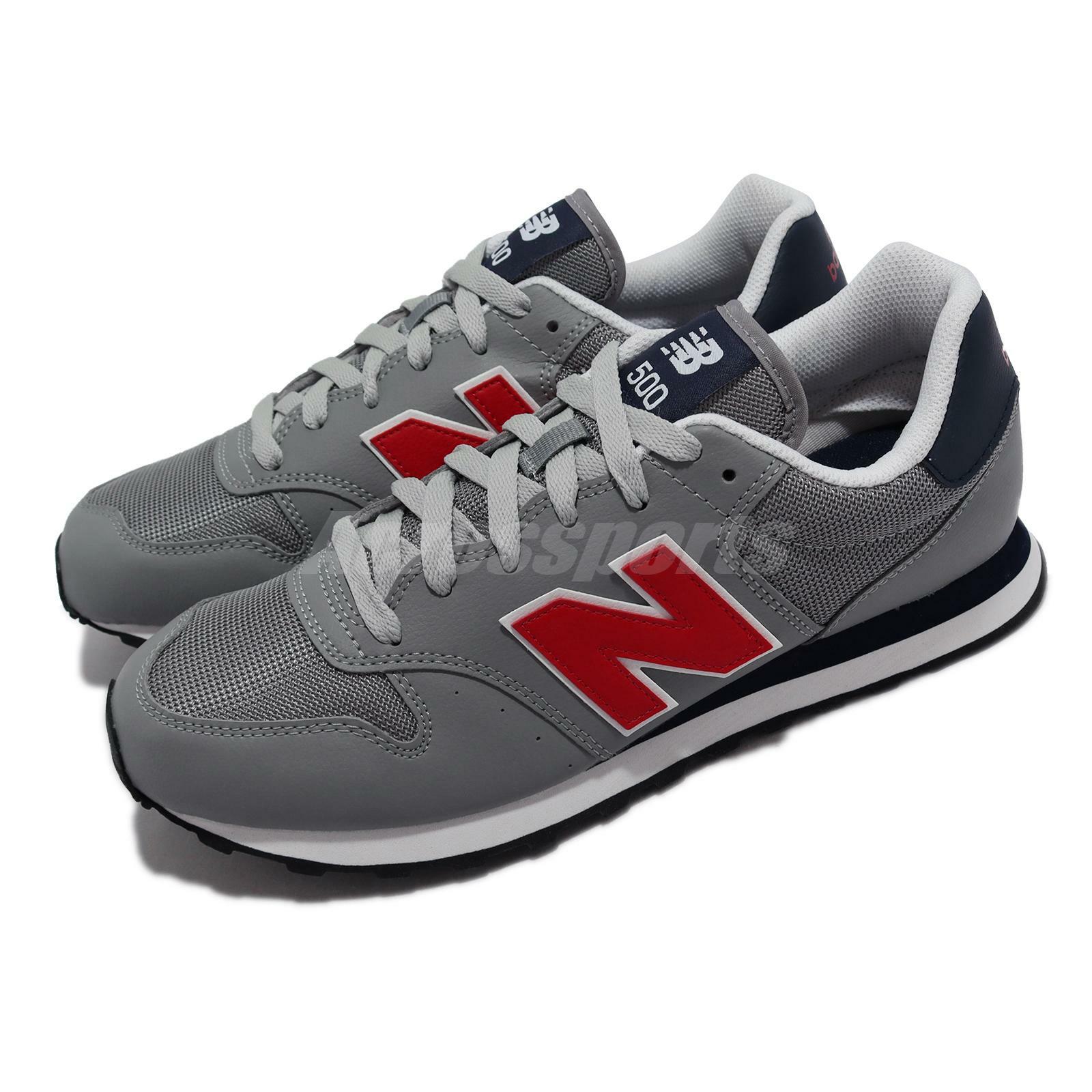 New Balance 500 NB Grey Red Navy White Men Casual  - Size 11 Men