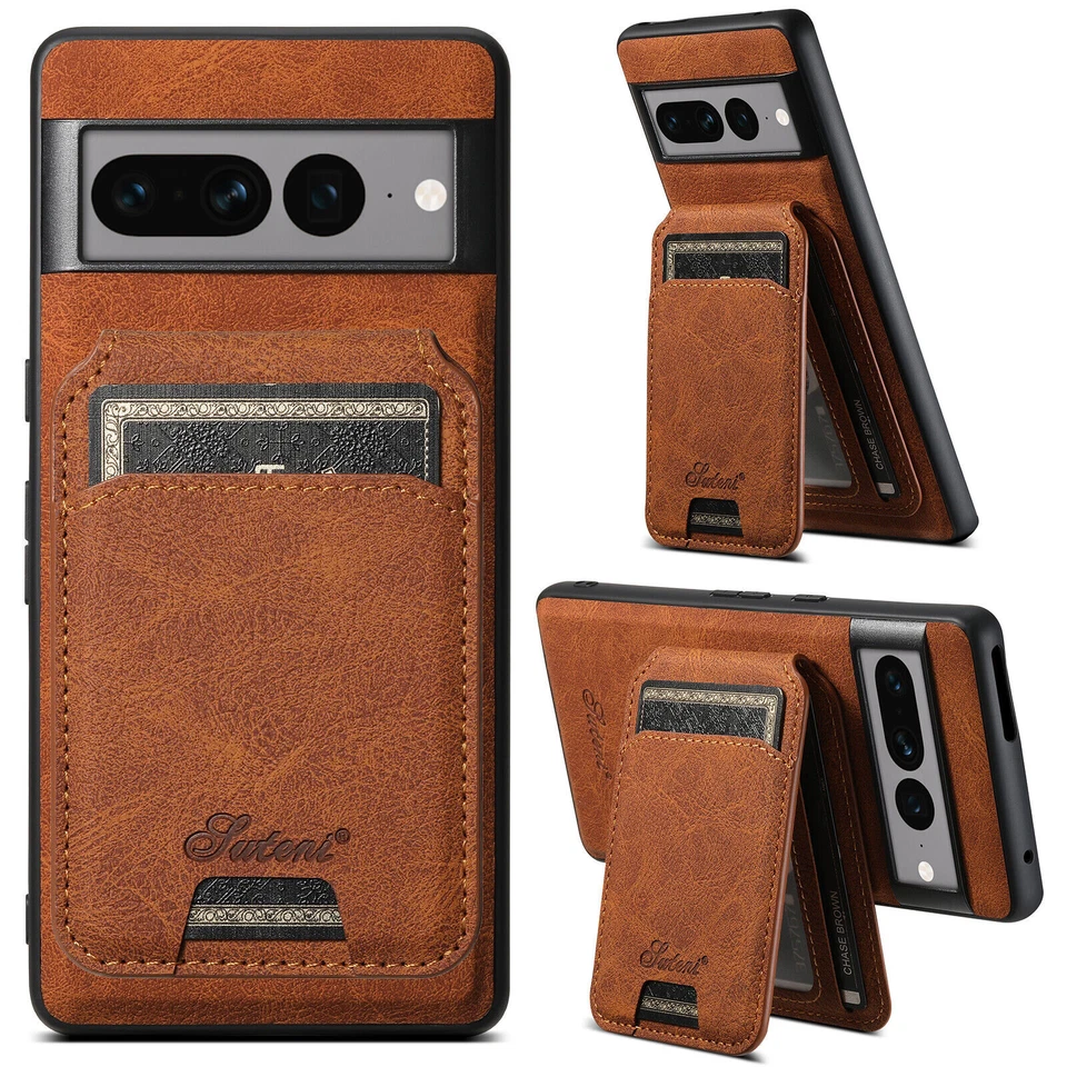 Funda de cuero magnética con tarjetero desmontable para Google Pixel 10 Pro XL 9 8 7 6 Foto 2 de 4