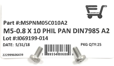5 In Screws M5 - .80 X 45 Mm Phillips Pan Head Head Machine Screw - Hi M2 Screws - Foto 10