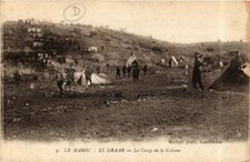Old postcard AK MOROCCO El Graar Le Camp de la Colonne (720131)