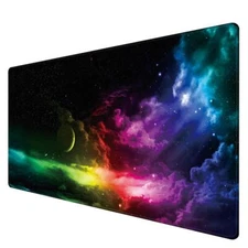 Aurora Light Pattern Large Gaming Mouse Pad 35.4x15.7 Inch, Non-Slip Rubber Base