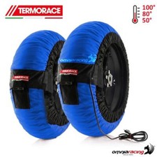 Coppia termocoperte moto radiali Termorace Evo blu 120-150/165