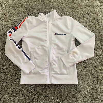 champion jacket kids white