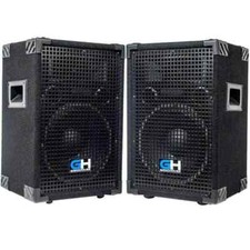 Pair of Passive 10 Inch 2-Way PA/DJ Loudspeaker Cabinets - 600 Watts Full Range