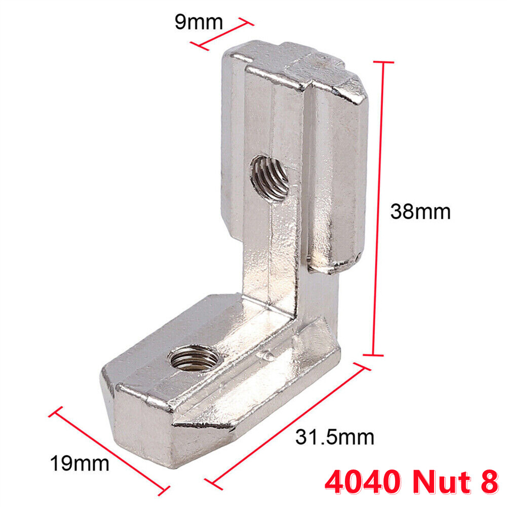 80 Pièces Connecteurs D'angle Aluminium Pour Profilés 2020/3030/4040 - Intérieur Et Extérieur