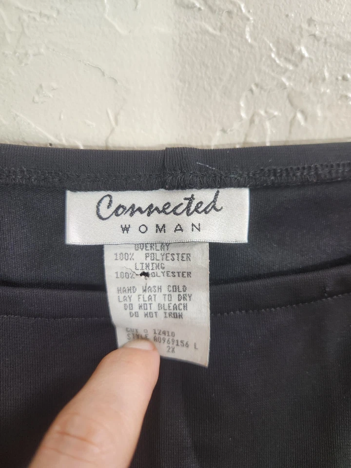 Ropa Mujer Conectada Mujer Falda Negra 2 Capas Malla Informal Talla 2X Foto 2 de 4