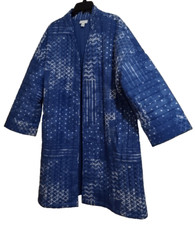 Womens Quilted Duster Pure Jill 2xl Open Coat Travel Home Casual Jacket Topper