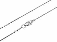 1MM ITALIAN STERLING SILVER 925 MIRROR SNAKE CHAIN NECKLACE 18" RHODIUM