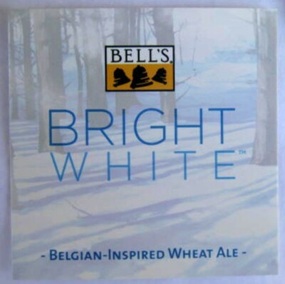 BRIGHT WHITE WHEAT ALE Beer STICKER Label, Bell's Brewery Comstock MICHIGAN Neat