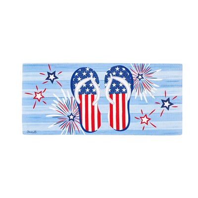 Patriotic Flip Flops Mat Insert by Evergreen Sassafras NEW 2026