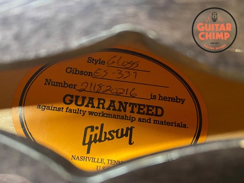 2022 Gibson ES-339 Trans Ebony Black - Picture 12 of 16