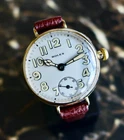 A GENTS ANTIQUE WW1 1919 BRITISH MILITARY ROLEX TRENCH WATCH IN 18k ROSE GOLD