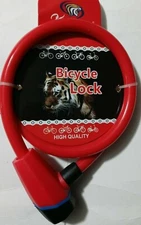 Kinghuu 36 Inch Bike Locks Cable Lock Coiled Secure Keys Bike Cable Lock Red