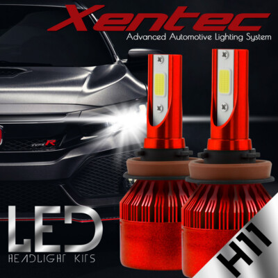2x ECCPP H11 H9 H8 LED Headlight Bulb Kit Low Beam Fog Light 388W 6000K 7600LM