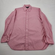 Ralph Lauren Shirt Boys 16 Oxford Button Down Pink Long Sleeve Flesh Pony Preppy