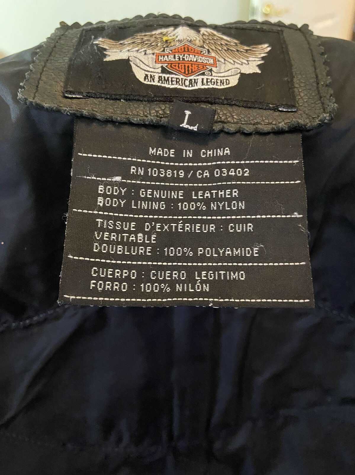 Harley Davidson Motor Clothes Leather Vest Size L Mot… Gem