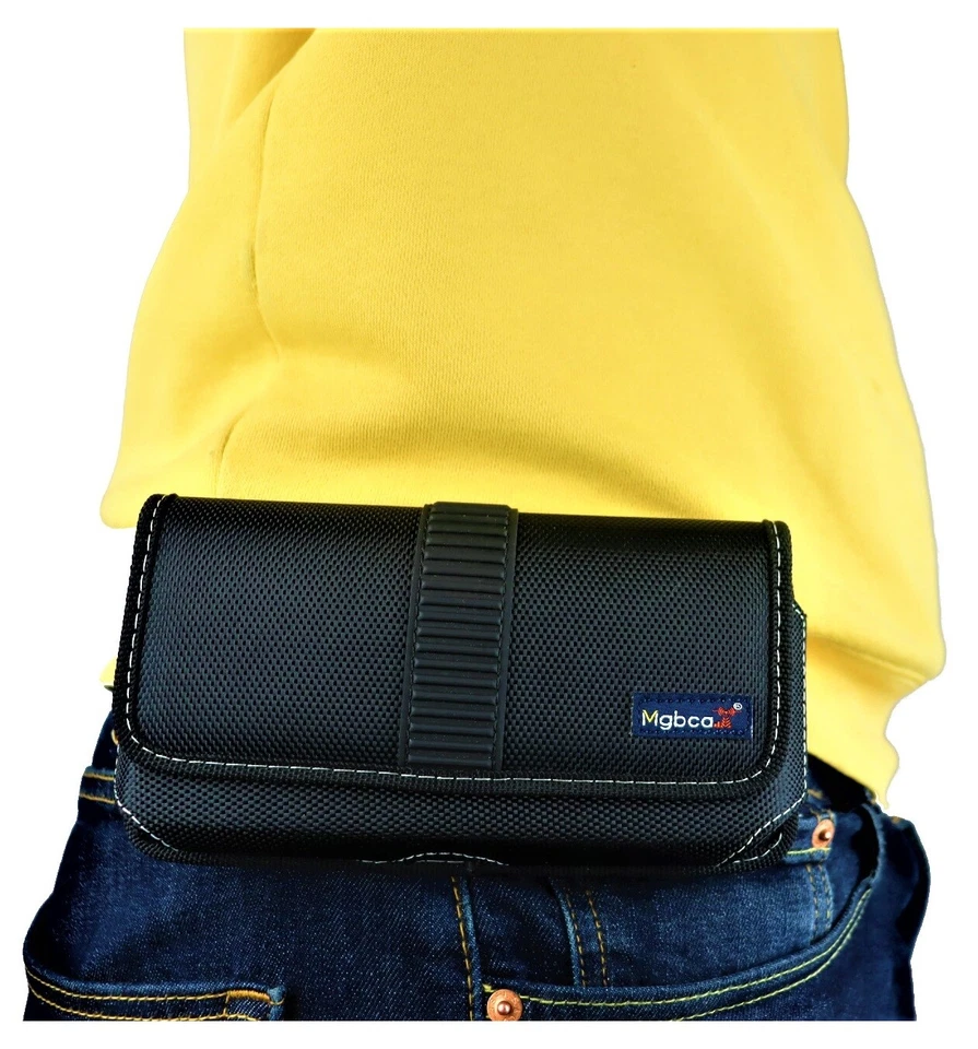 Mgbca Nylon Phone Holster Pouch For iPhone 17/16/15/14 Pro Belt Loop Clip Holder - Image 4 of 4