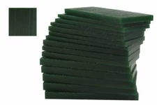 15-Piece 1/2 Lb Dark Green Jewelry Pattern Making Carving Melting Hard Wax Block