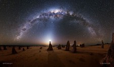 Landscape nature milky way night stars starry australia Custom Gaming Mat Desk