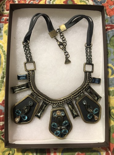 Silpada KR Bib Style Brass Statement 