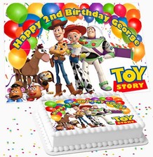 TOY STORY BIRTHDAY PARTY PERSONALISED ICING EDIBLE COSTCO CAKE TOPPER R2-735