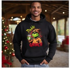 Papa grinch christmas black hoodie