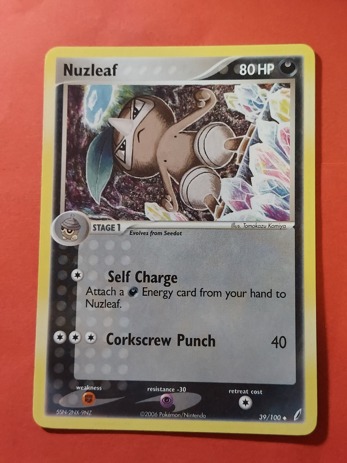 2006 Pokemon EX Crystal Guardians #39 Nuzleaf, UC, NF/H, cd2