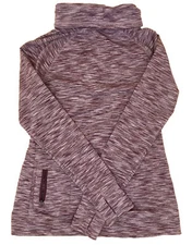 Kyodan Outdoor Womens Cowl Neck Size MEDIUM Purple Space Dye Long Sleeve Hiking