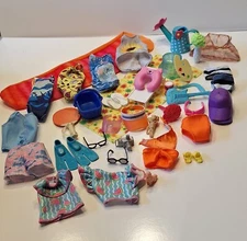 Barbie summer clothing, accessories for pool, sports or lounging