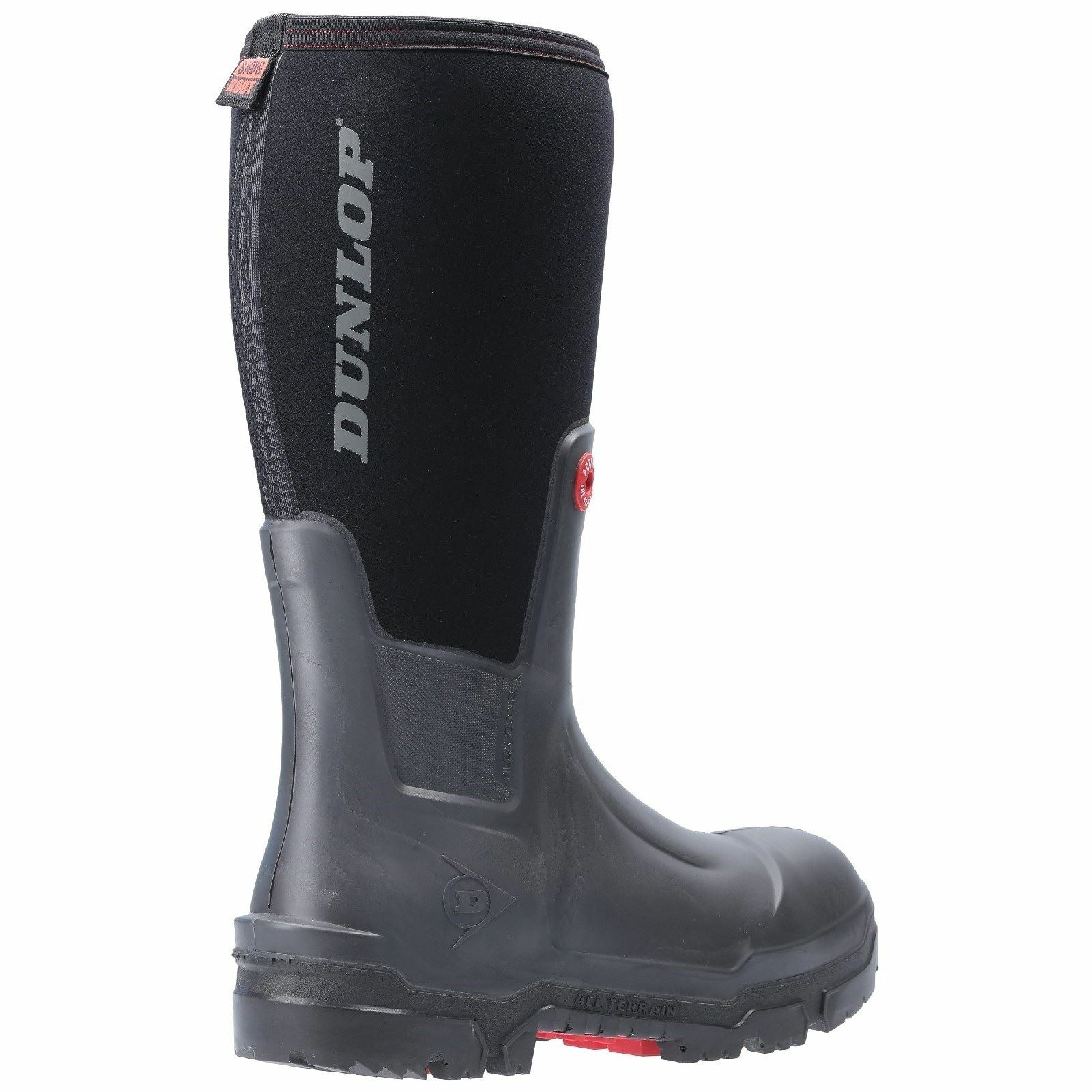 Dunlop Snugboot Pioneer Black Plain PU Wellingtons Purotex & Purofort image 2
