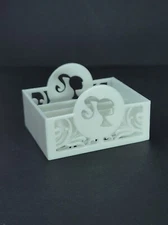 MATTEL WHITE DISH RACK BASKET ACCESSORY DOLLHOUSE PLAY PRETEND MINIS