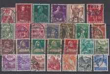 HELVETİA STAMPS Schweiz Switzerland  Stehende Helvetia Lot 27 Stück gestempelt