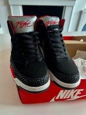 Nike Air Flight Classic Trainer Mens Size 10 Uk Black/Silver/University Red