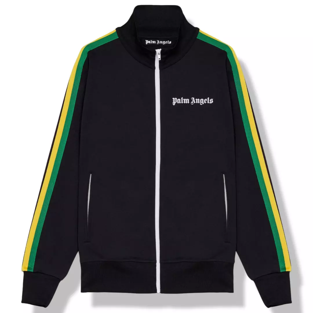 Shirt Collar Track Jacket in black - Palm Angels® Official