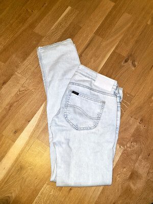 Lee Jeans 27-31 sky blue blau hellblau Denim Hose W27 L31 weiss weiß white