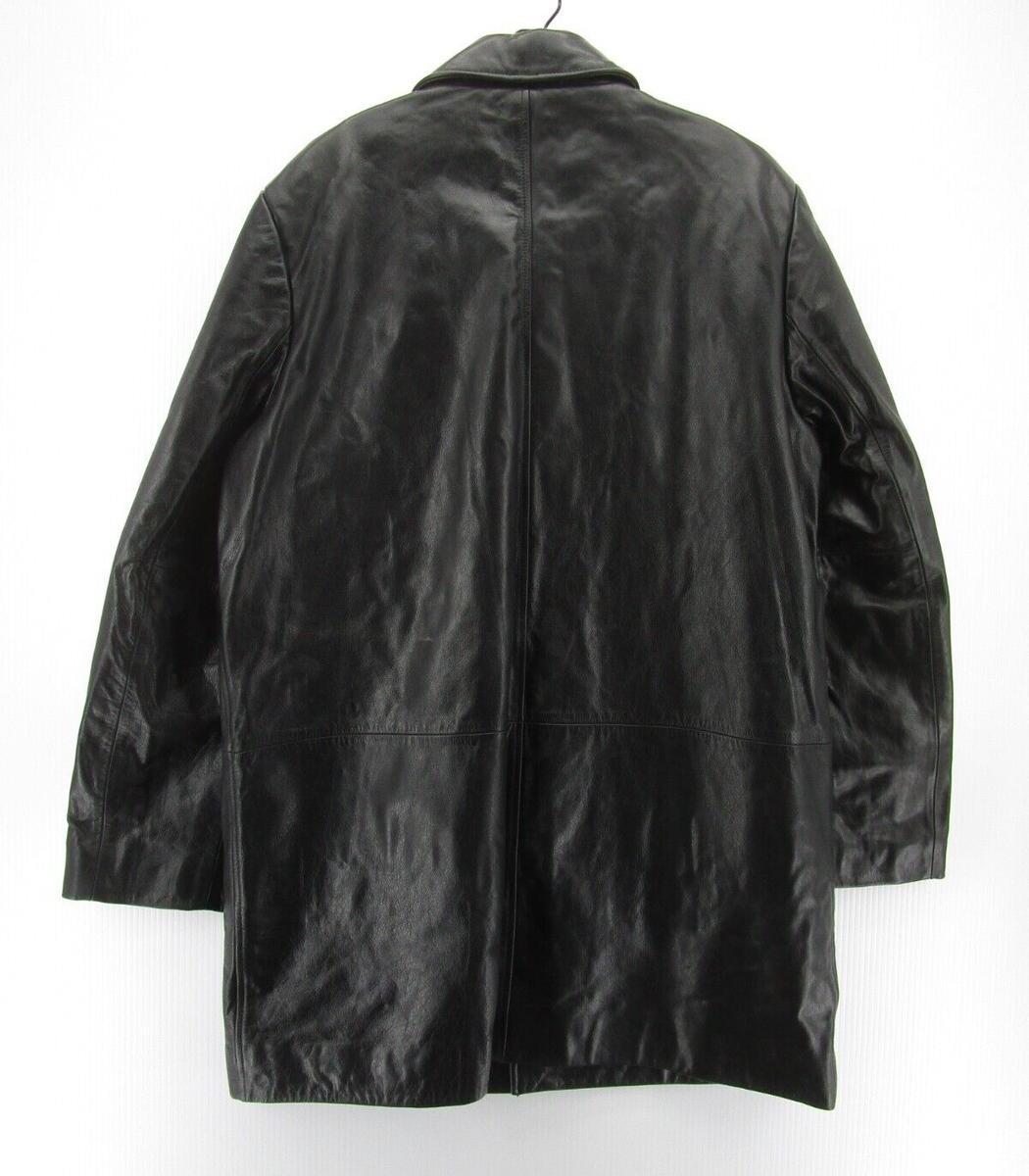 VINTAGE Banana Republic Leather Jacket Men Large Black