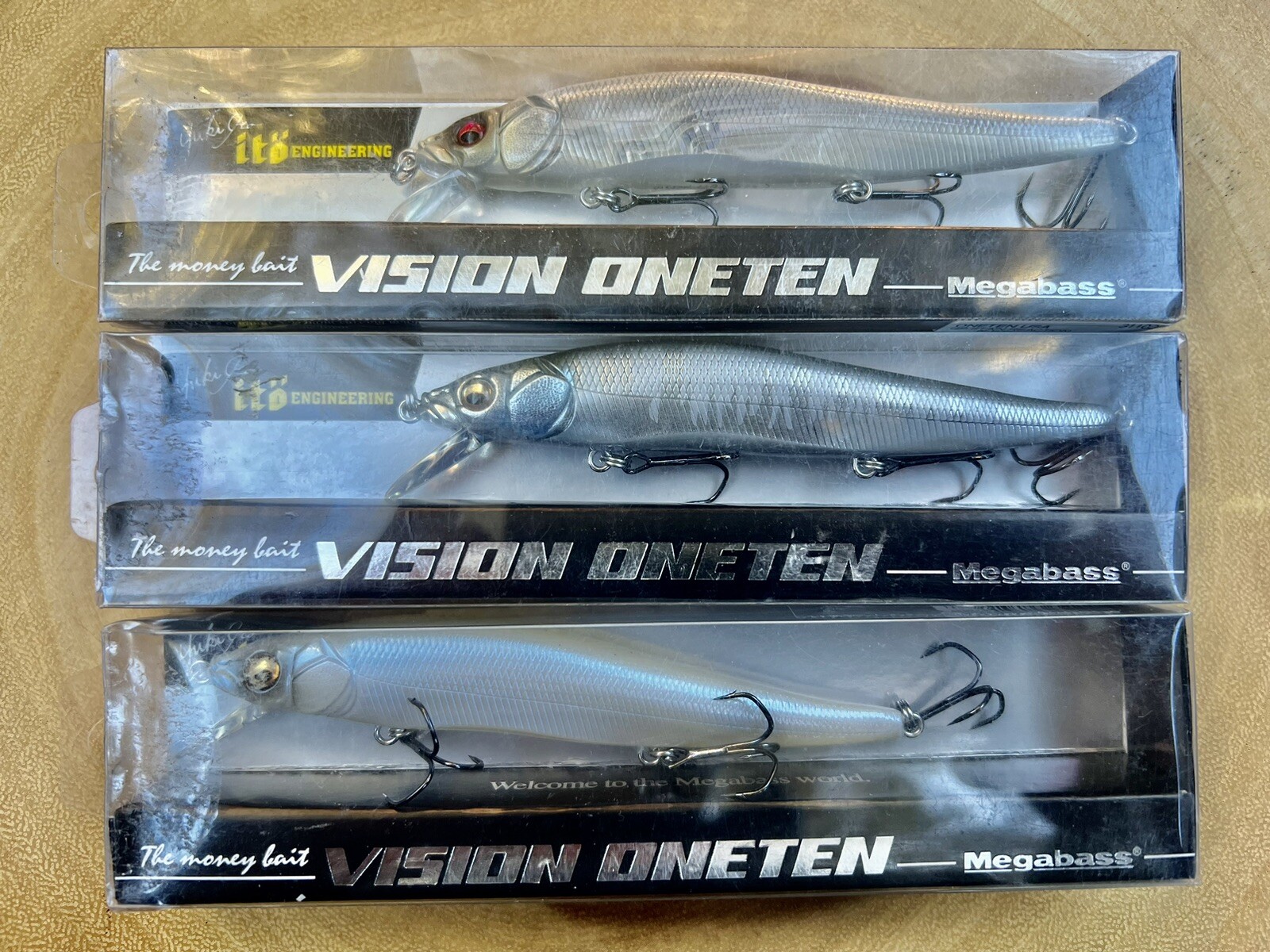 Megabass (Lot Of 3) Ito Vision Oneten Suspending Jerkbaits, Free Shipping! NWT! - Image 11