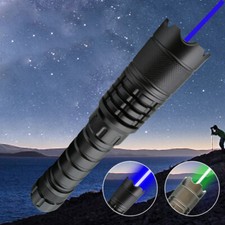 1MW Adjustable Focus Blue Laser Pointer 450nm Light Visible Beam Flashlight