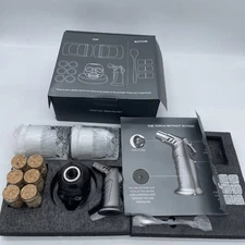 Whiskey Cocktail Smoker Kit with Torch 6 Natural Wood Chips Flavors, 2 Glasses